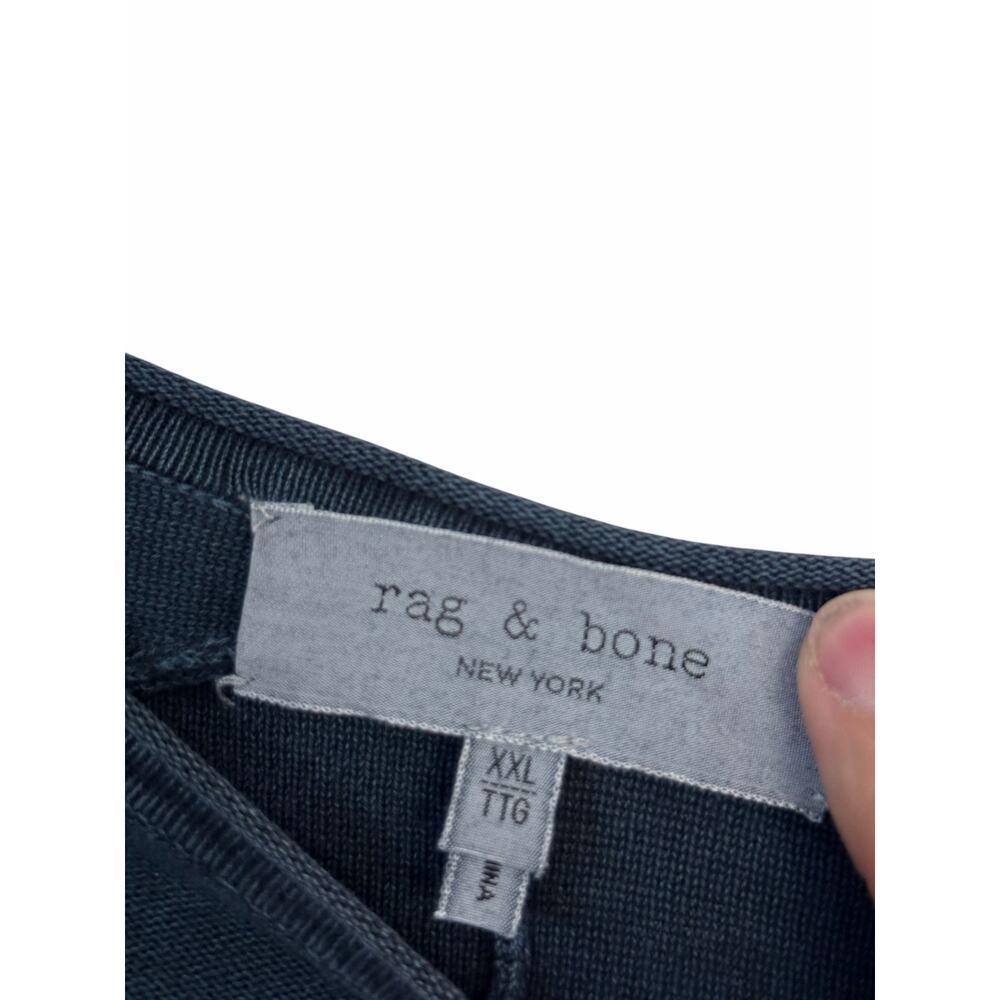 Rag & Bone T-Shirt Clayton Cotton Crew Neck Blue Size 2XL - Picture 4 of 10
